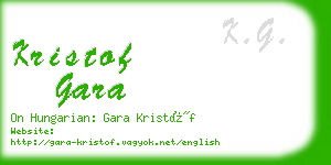 kristof gara business card